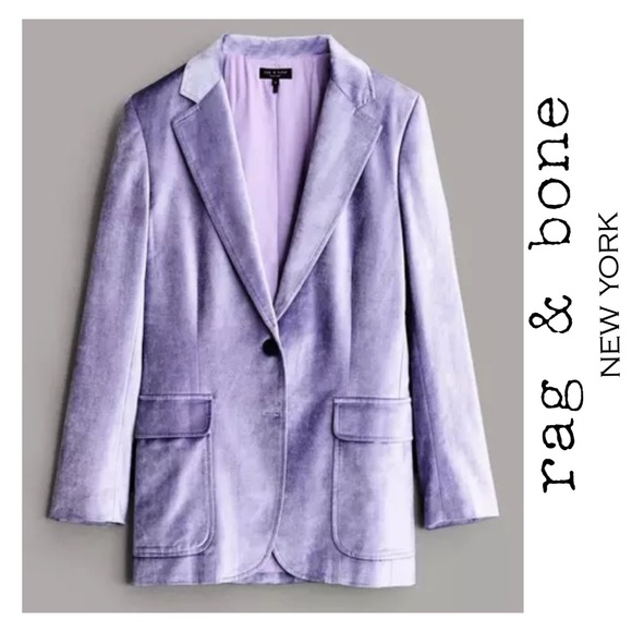 New! RAG & BONE Cody Velvet Blazer - Picture 2 of 10